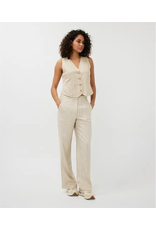 EsQualo EsQualo - Linen Stripe Waistcoat (Sand)