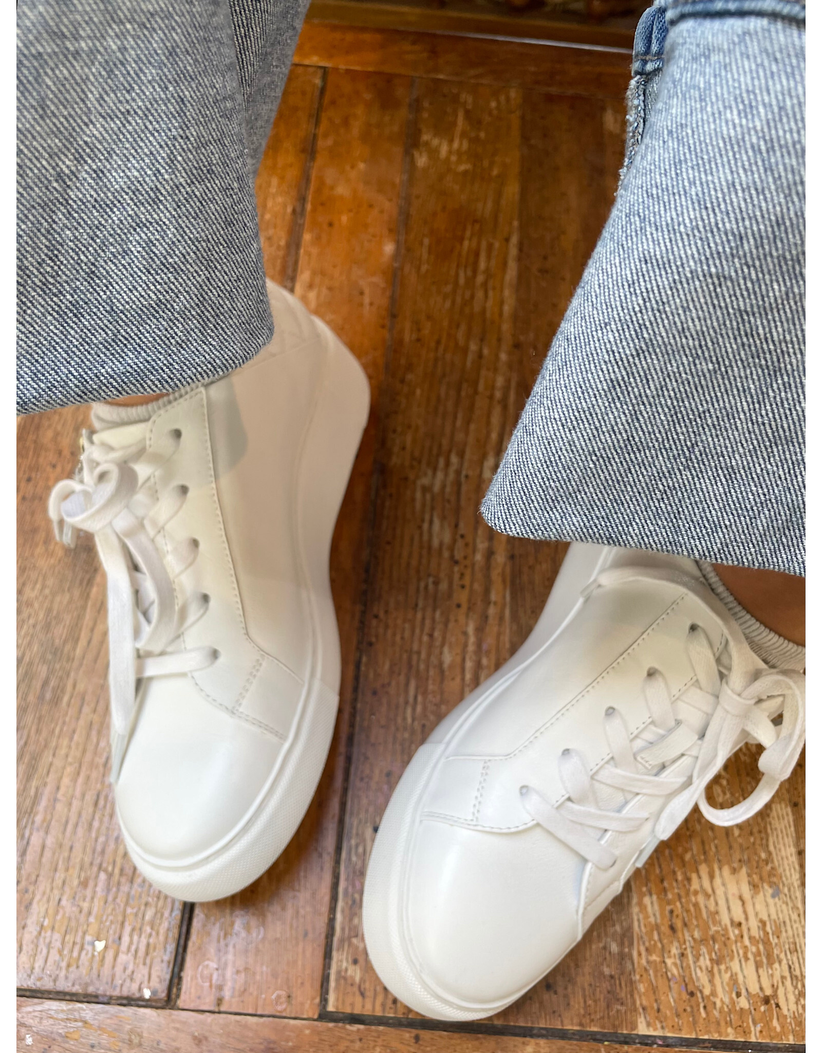 Django and Juliette Django & Juliette - Yurke Platform Sneaker (White Leather)