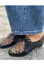 Django and Juliette Django & Juliette - Georgy (Black - Tan Leopard Leather - Suede)