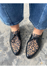 Django and Juliette Django & Juliette - Georgy (Black - Tan Leopard Leather - Suede)
