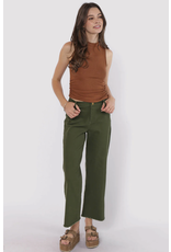 Sadie & Sage Sadie & Sage - Ronan Mock Neck Ruched Knit Tank (Brown)