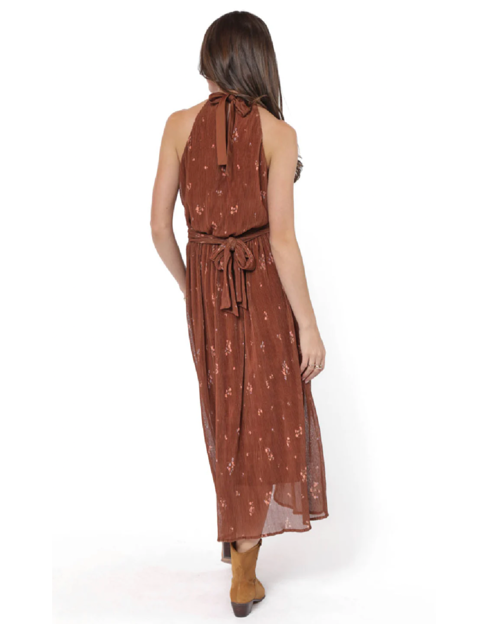 Sadie & Sage Sadie & Sage - Last Dance Tieback Midi Dress (Brown)