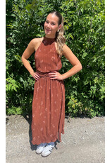 Sadie & Sage Sadie & Sage - Last Dance Tieback Midi Dress (Brown)