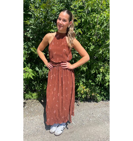Sadie & Sage Sadie & Sage - Last Dance Tieback Midi Dress (Brown)