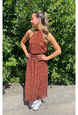 Sadie & Sage Sadie & Sage - Last Dance Tieback Midi Dress (Brown)