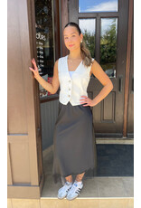Kaffe Kaffe - Hilda Lace Hem Skirt (Black Deep)