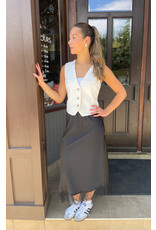 Kaffe Kaffe - Hilda Lace Hem Skirt (Black Deep)