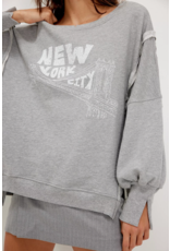 Free people Free People - Graphic Camden Pullover (Cloud Combo - New York)