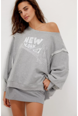 Free people Free People - Graphic Camden Pullover (Cloud Combo - New York)
