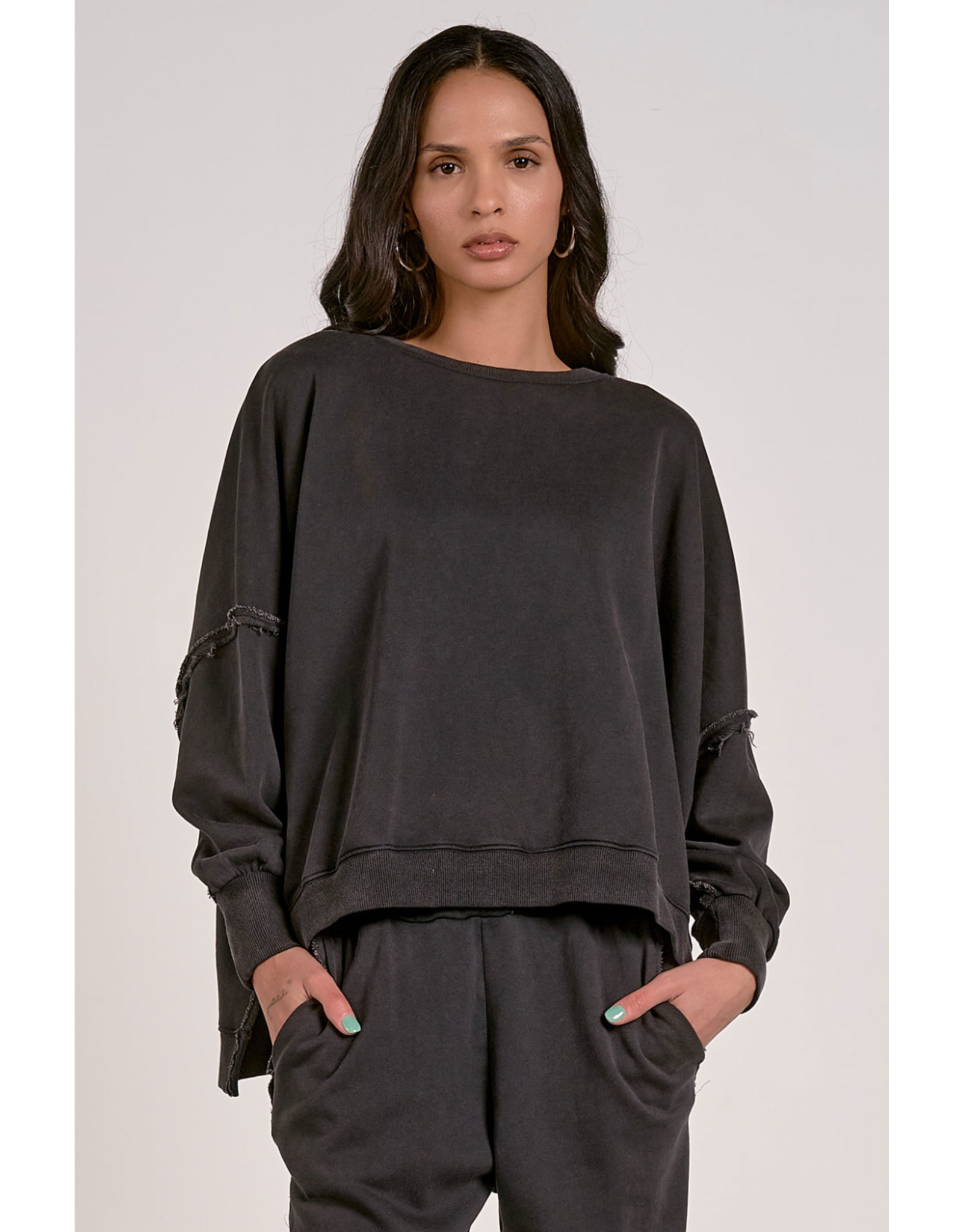 Elan Elan - Avery Crewneck Oversized Top (Blk)