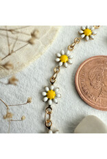 Pika & Bear Pika & Bear - "Daisy Jane" Flower Chain Necklace in Enamel & Gold