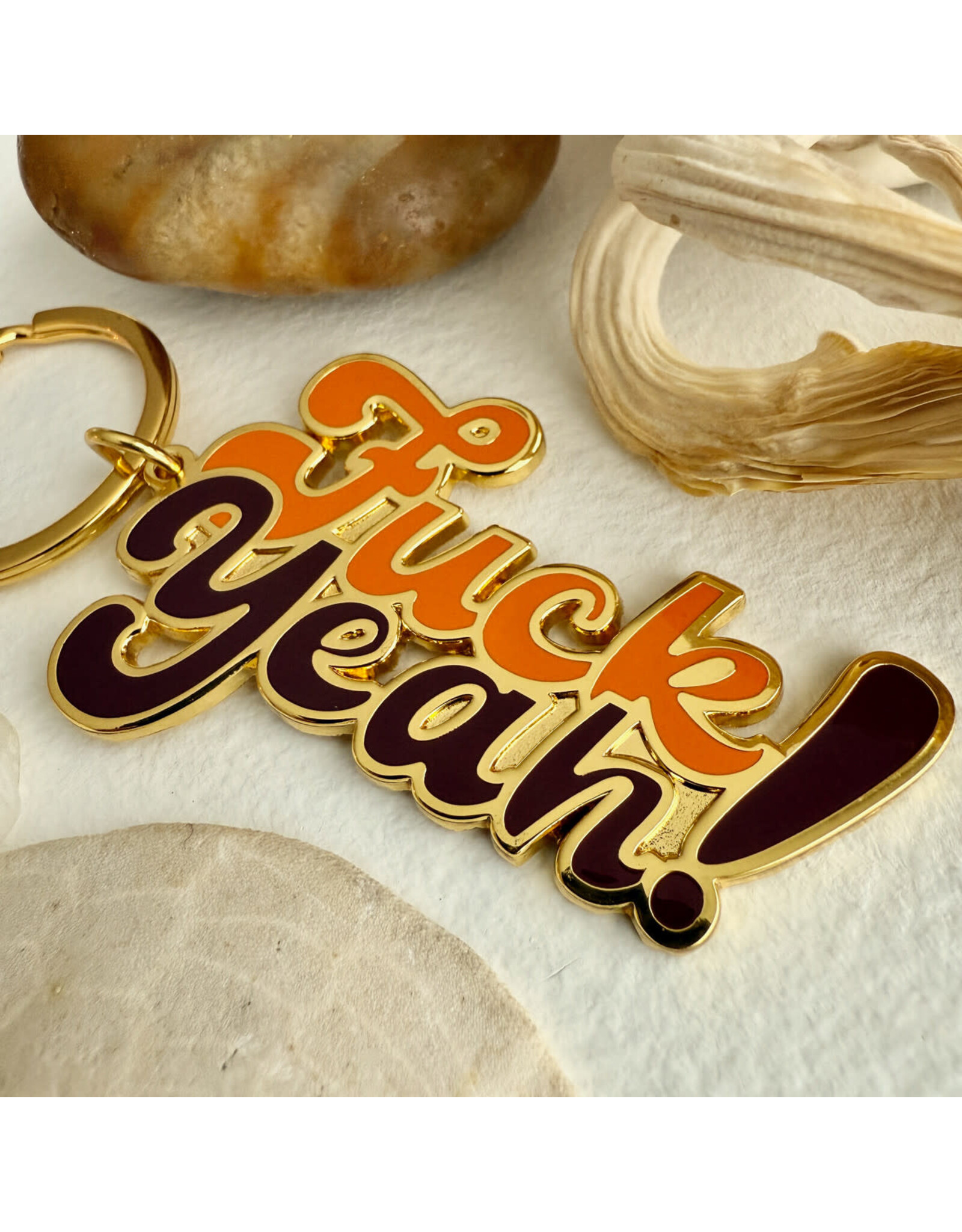Pika & Bear Pika & Bear - 	 "Positivity" Salty Language Enamel Keychain