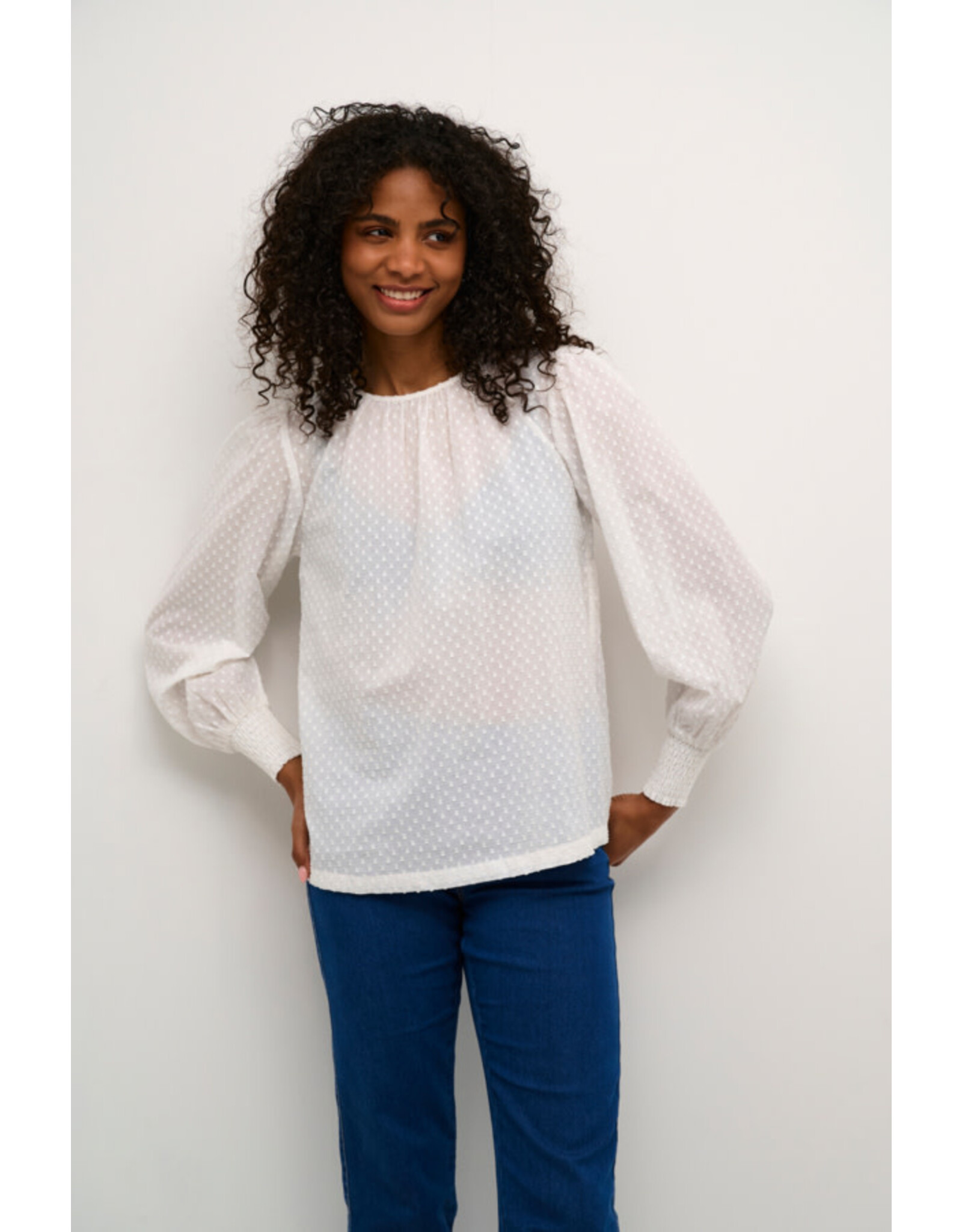 Kaffe Kaffe - Roca Blouse (Chalk)