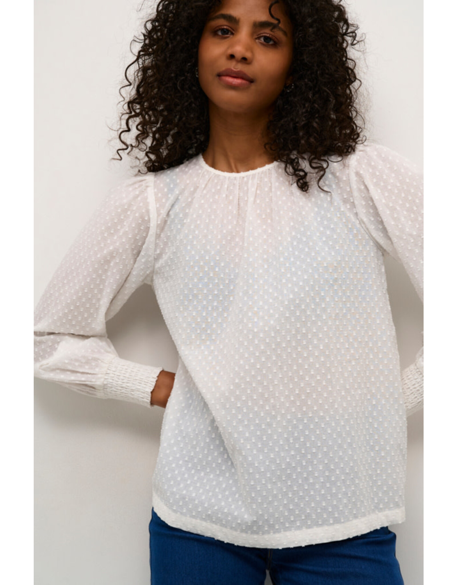 Kaffe Kaffe - Roca Blouse (Chalk)
