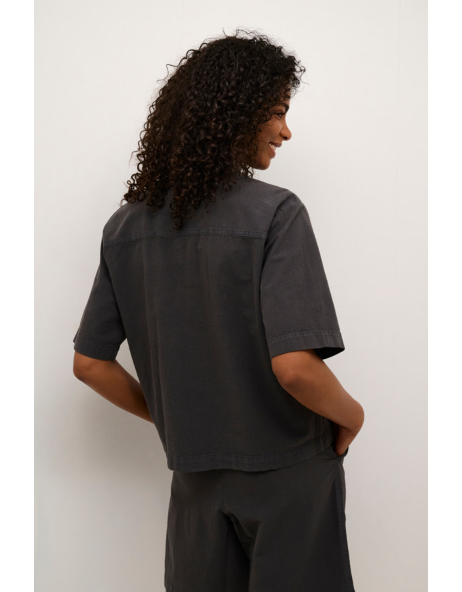 Kaffe Kaffe - Naya Liah Shirt (Black Oyster)