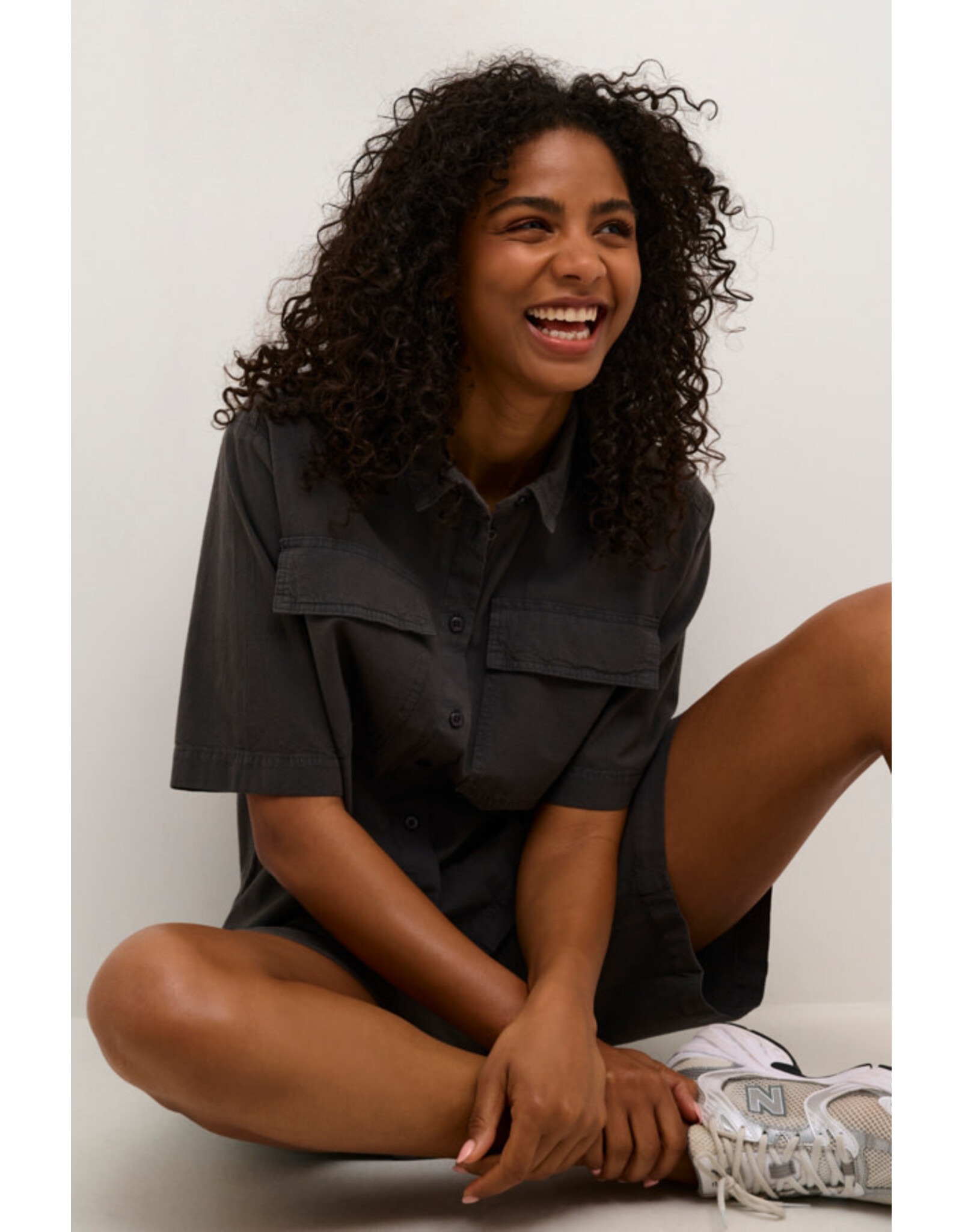 Kaffe Kaffe - Naya Liah Shirt (Black Oyster)
