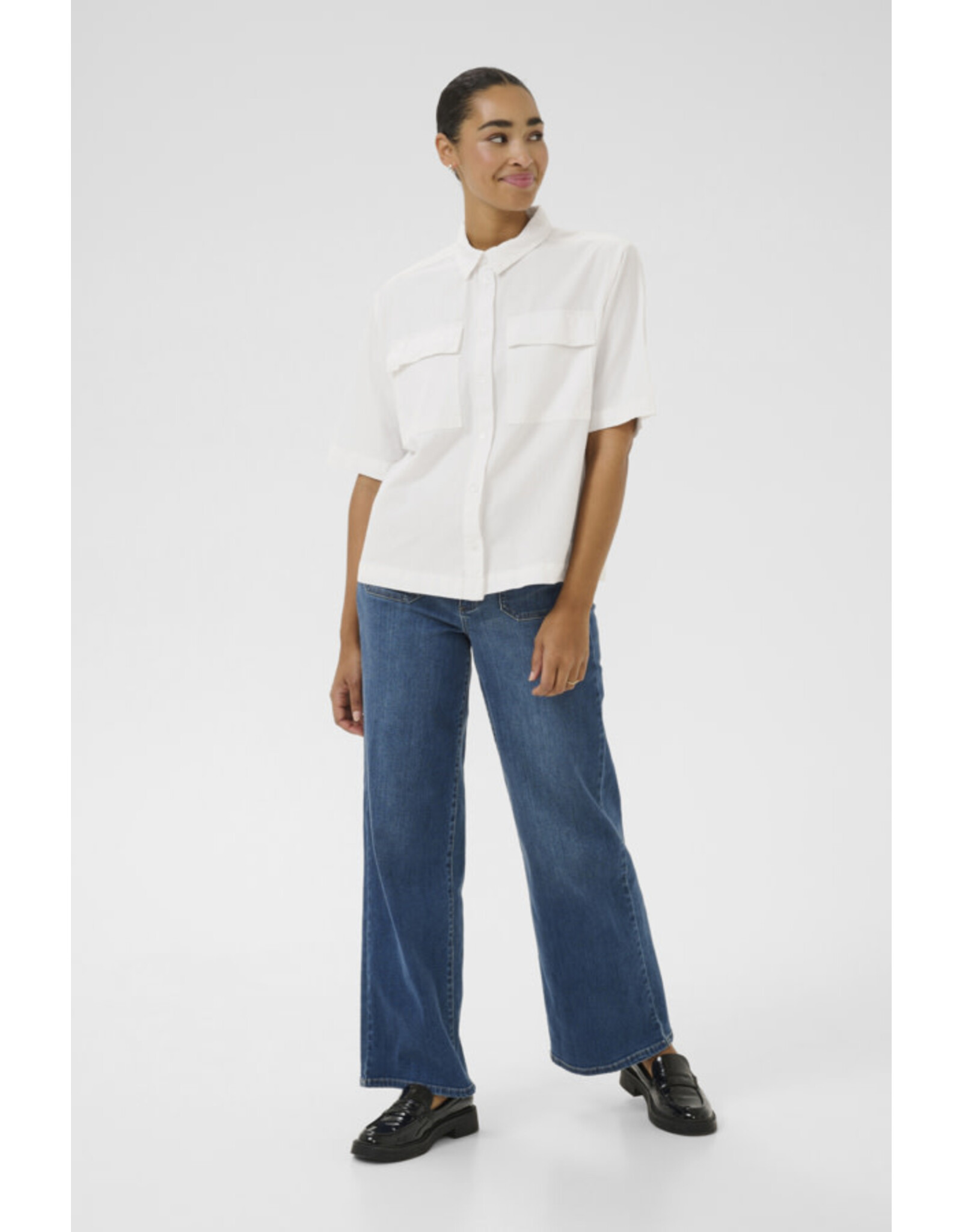 Kaffe Kaffe - Naya Liah Shirt (Chalk)