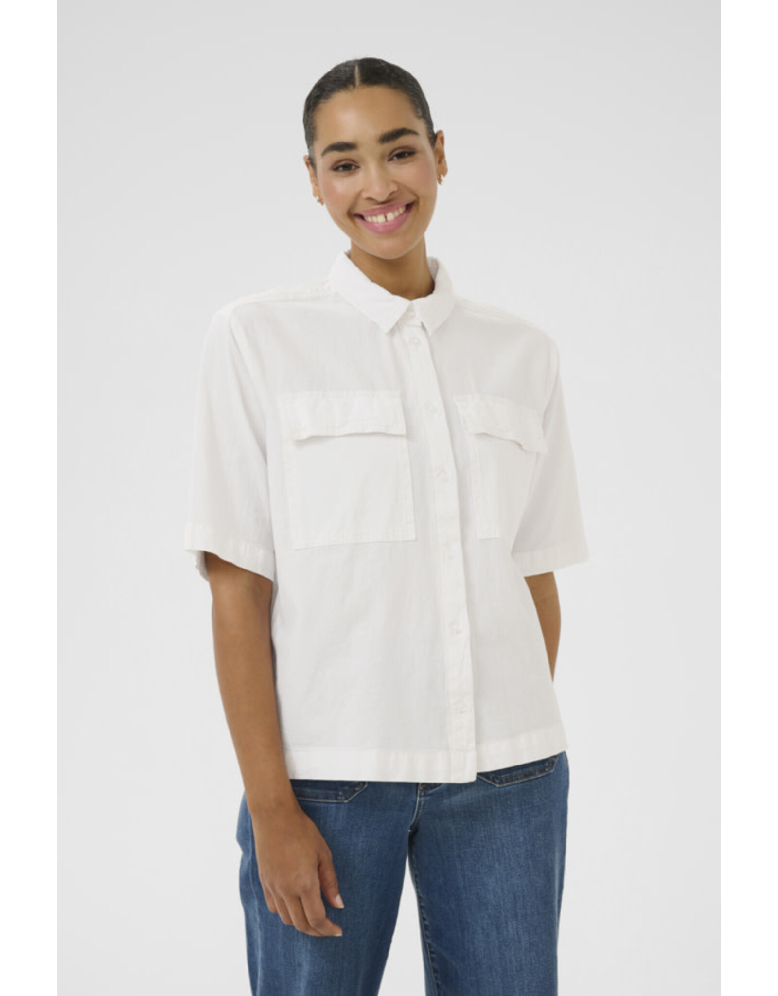Kaffe Kaffe - Naya Liah Shirt (Chalk)