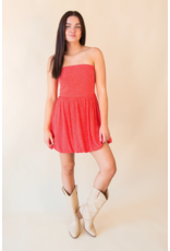 Sadie & Sage Sadie & Sage - Nina Bubble Tube Romper (Red)