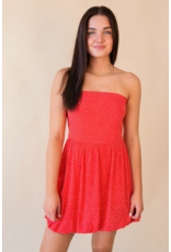 Sadie & Sage Sadie & Sage - Nina Bubble Tube Romper (Red)
