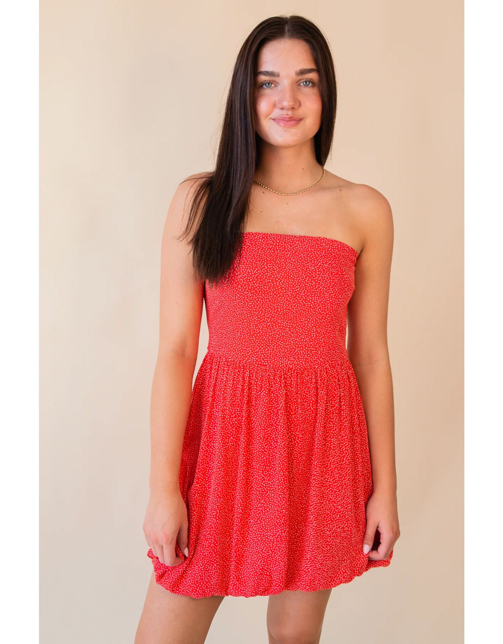 Sadie & Sage Sadie & Sage - Nina Bubble Tube Romper (Red)