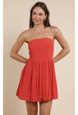Sadie & Sage Sadie & Sage - Nina Bubble Tube Romper (Red)