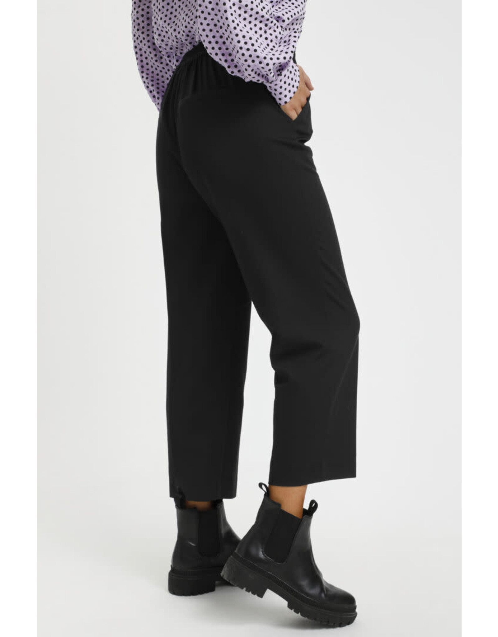 Kaffe Kaffe - Sakura cropped pant (Black Deep)