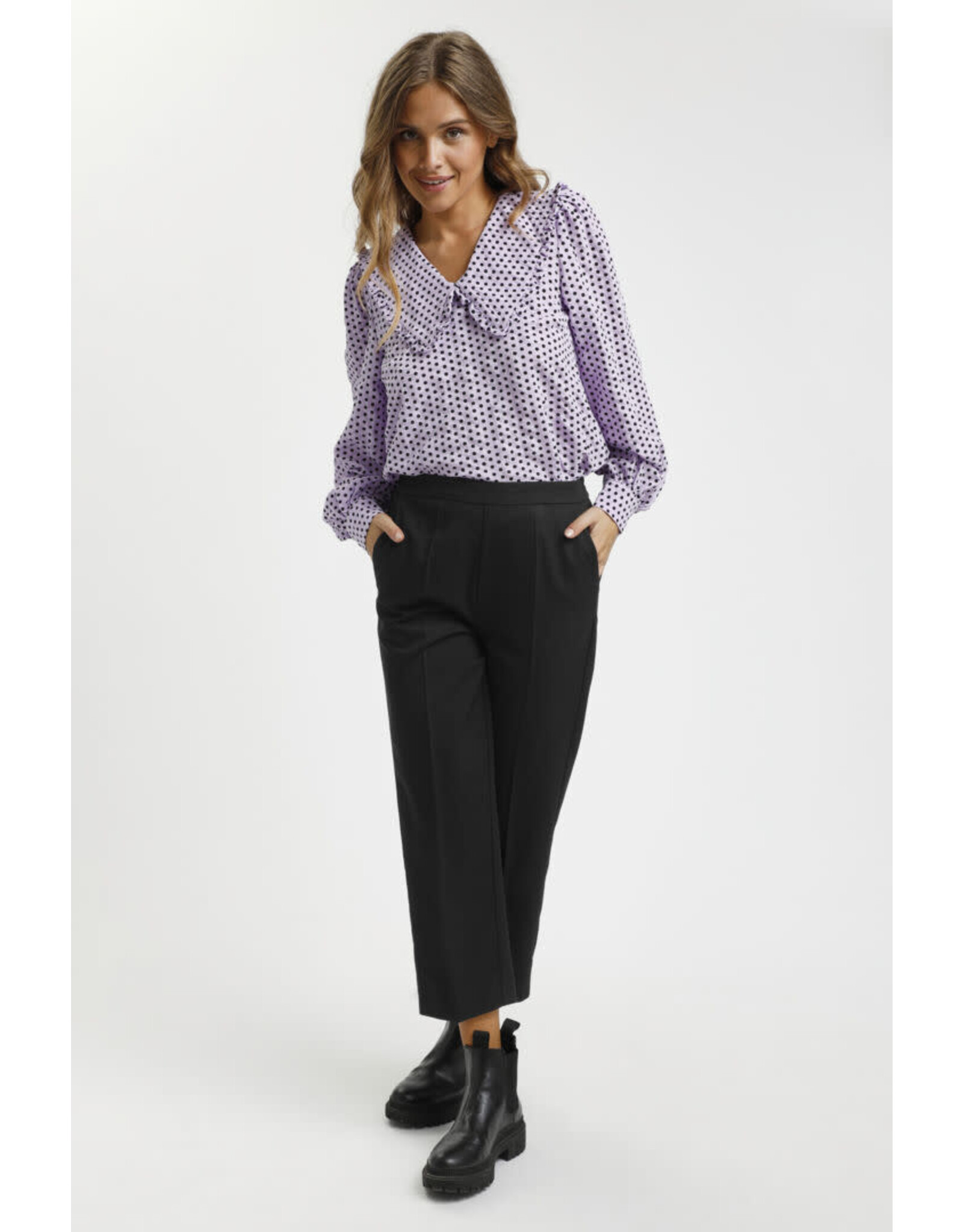 Kaffe Kaffe - Sakura cropped pant (Black Deep)
