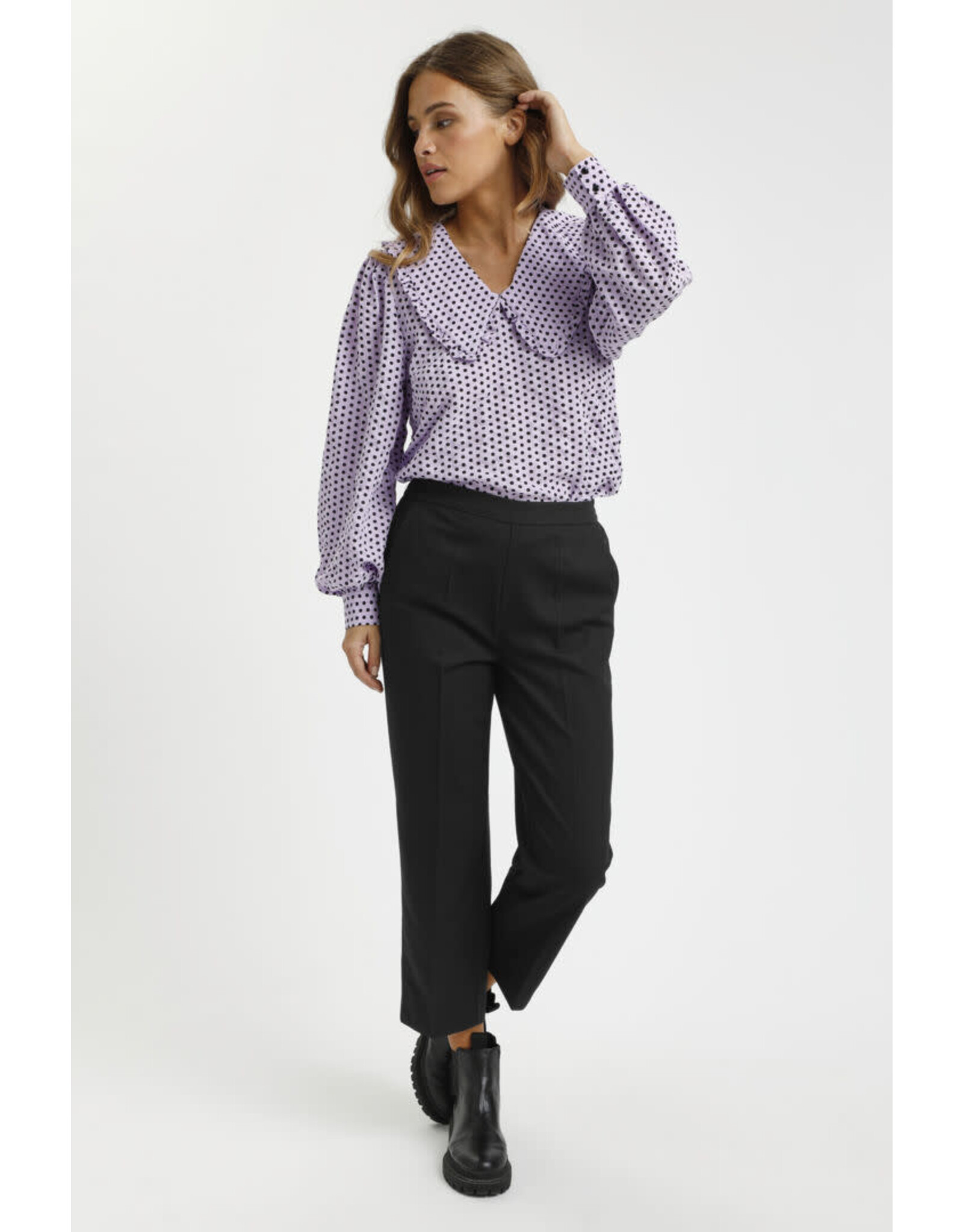 Kaffe Kaffe - Sakura cropped pant (Black Deep)