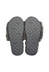Lemon Lemon - Waterfront fur slide slipper (charcoal)