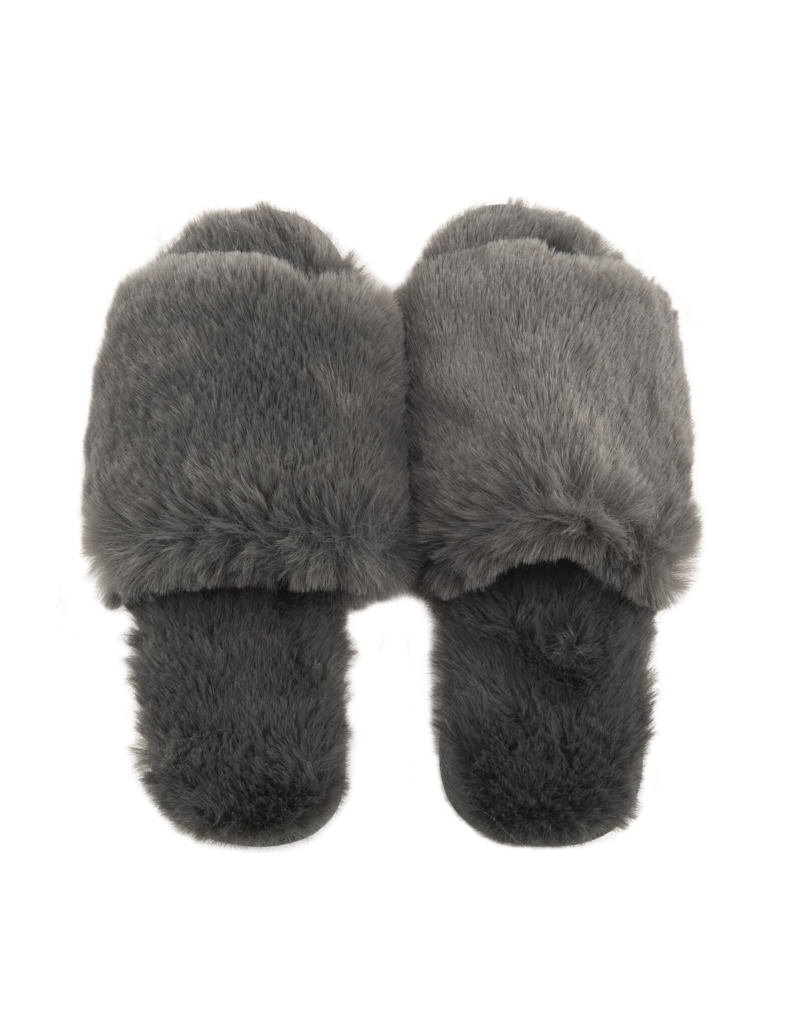 Lemon Lemon - Waterfront fur slide slipper (charcoal)