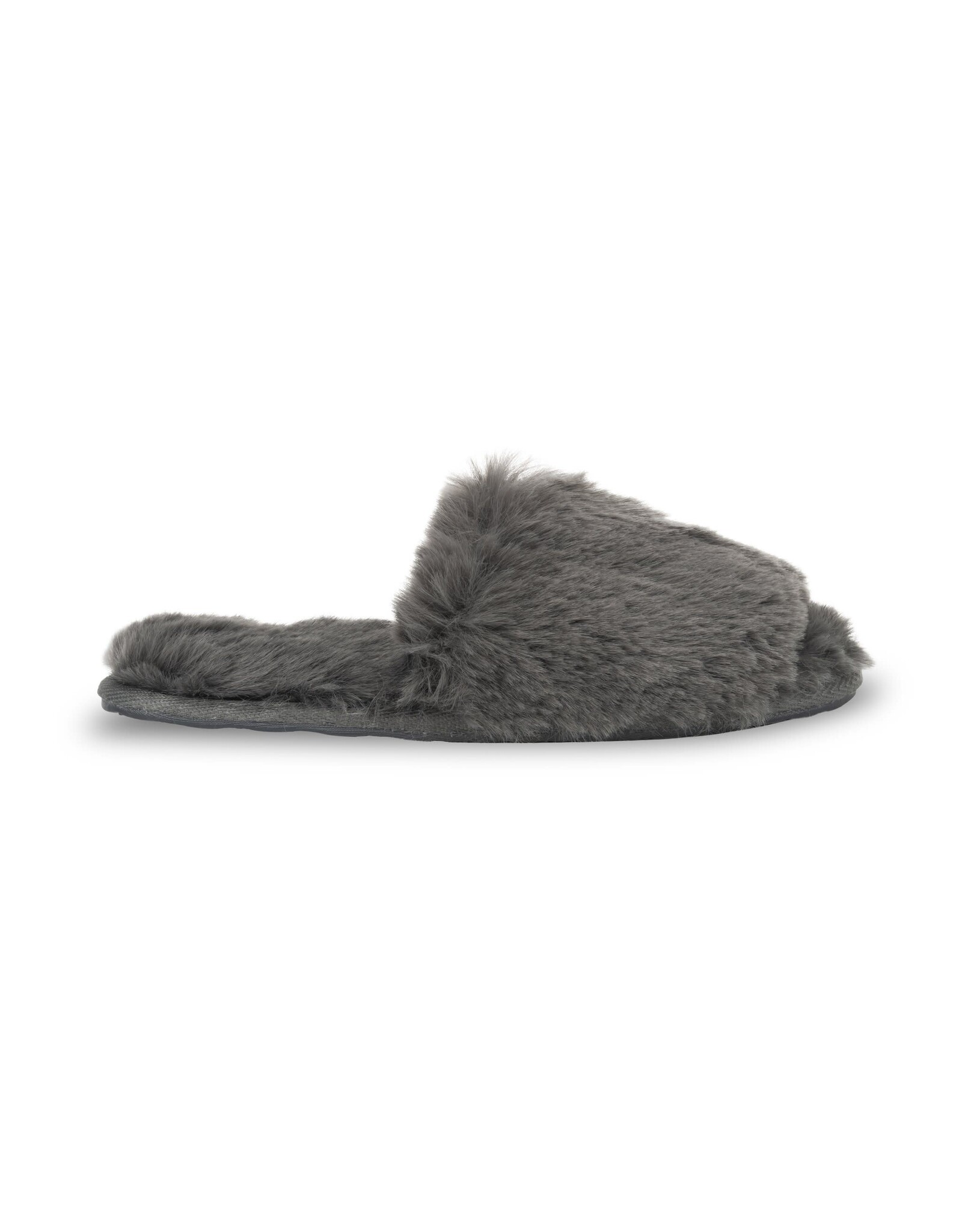 Lemon Lemon - Waterfront fur slide slipper (charcoal)
