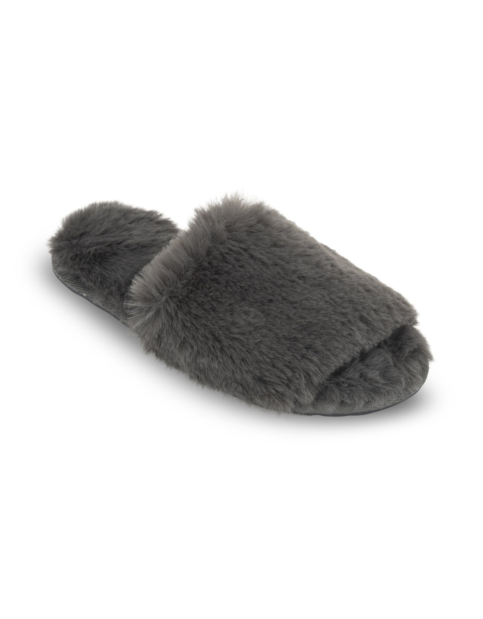 Lemon Lemon - Waterfront fur slide slipper (charcoal)