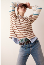 Free people Free People - Nina Stripe Long Sleeve Tee (Neutral)