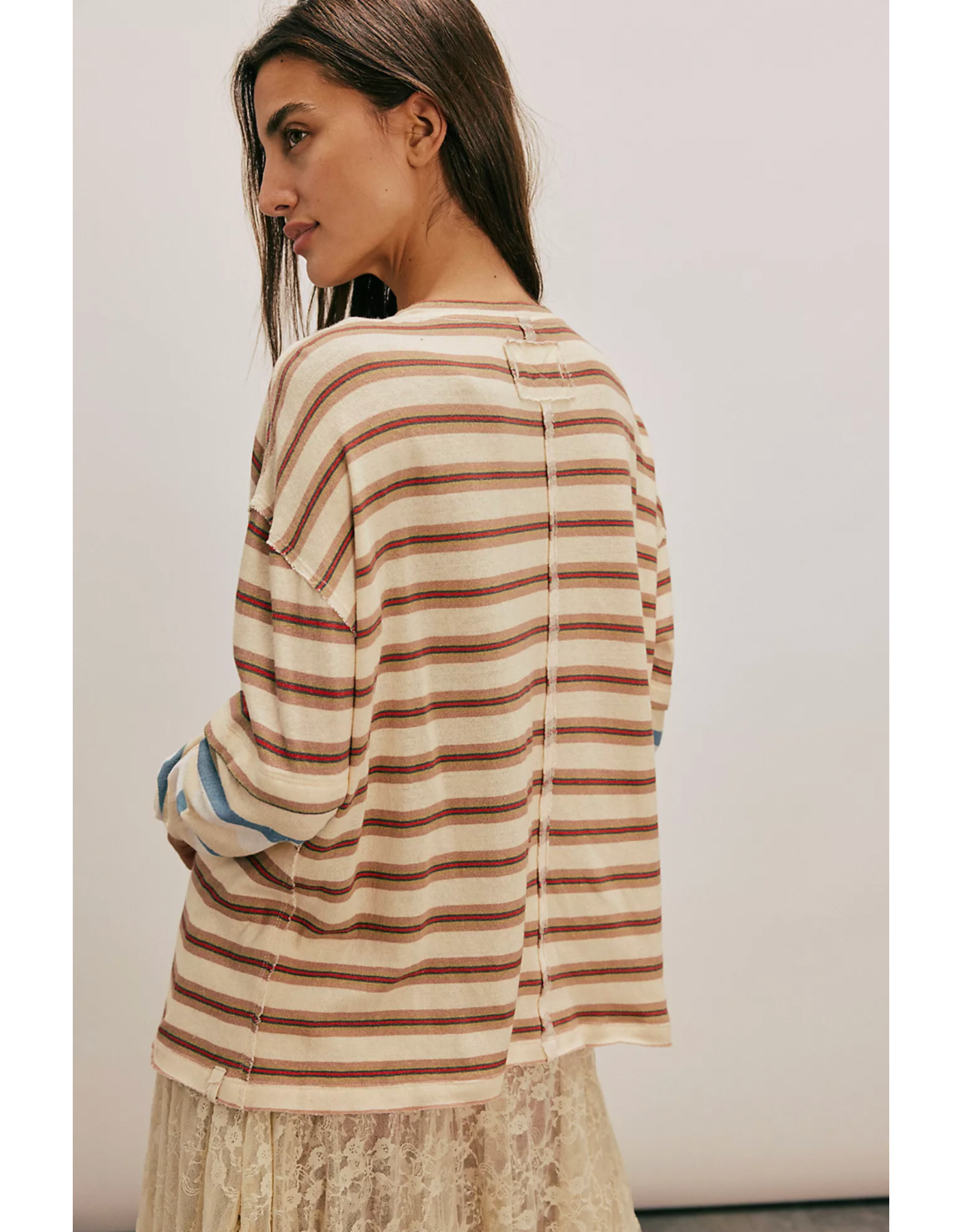 Free people Free People - Nina Stripe Long Sleeve Tee (Neutral)