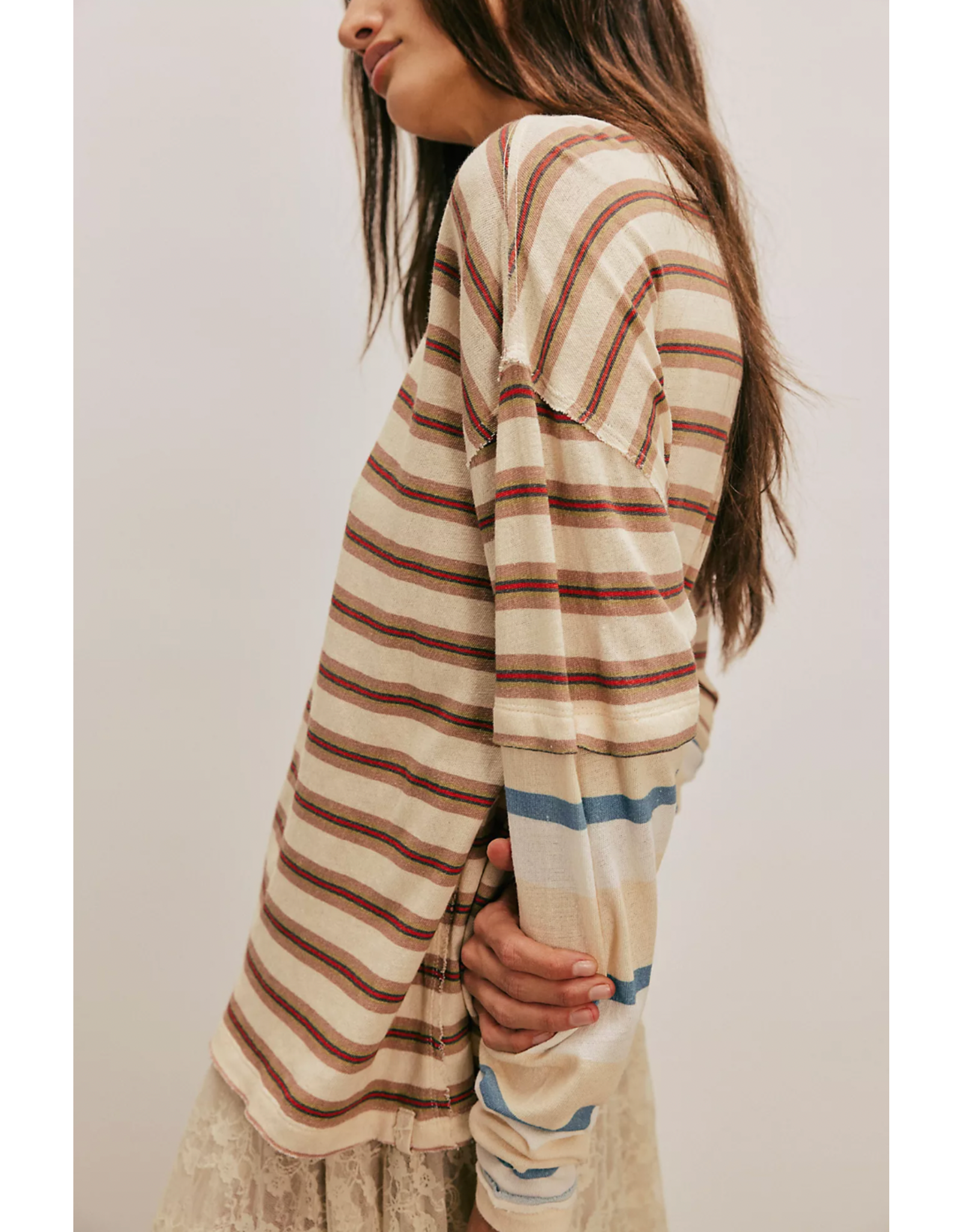 Free people Free People - Nina Stripe Long Sleeve Tee (Neutral)