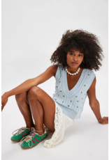 Free people Free People - Plumeria Floral V Neck Vest (Bluegrass)