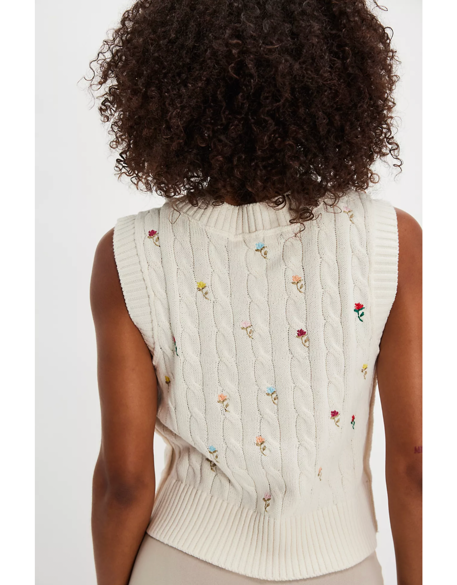 Free people Free People - Plumeria Floral V Neck Vest (Ivory)