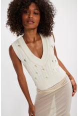 Free people Free People - Plumeria Floral V Neck Vest (Ivory)
