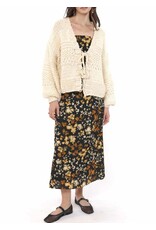 Sadie & Sage Sadie & Sage - Iggy Chunky Tie Front Hand Knit Cardigan (Ivory)