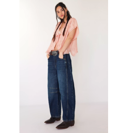 Free people Free People - Good Luck Midrise Barrel Jean (Deep End)