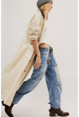 Free people Free People - Moxie Low Slung Pull on Barrel Jean (Truest Blue)