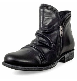Miz Mooz Miz Mooz - Luna Ruched Ankle Boot (Black)