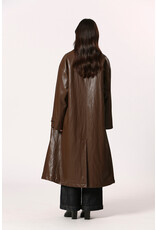 Korner Korner - Faux Leather Coat (Brown)