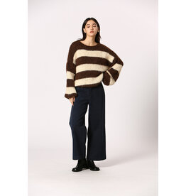 Korner Korner - Striped Sweater (Brown)