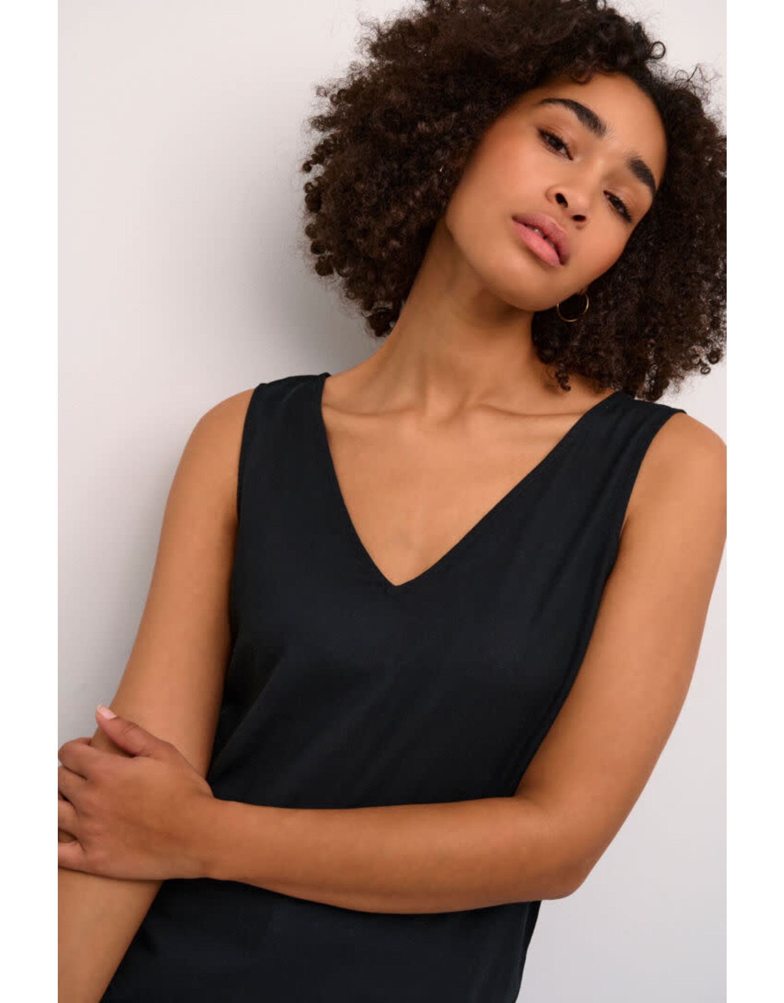 Kaffe Kaffe - Milia Top (Black Deep)