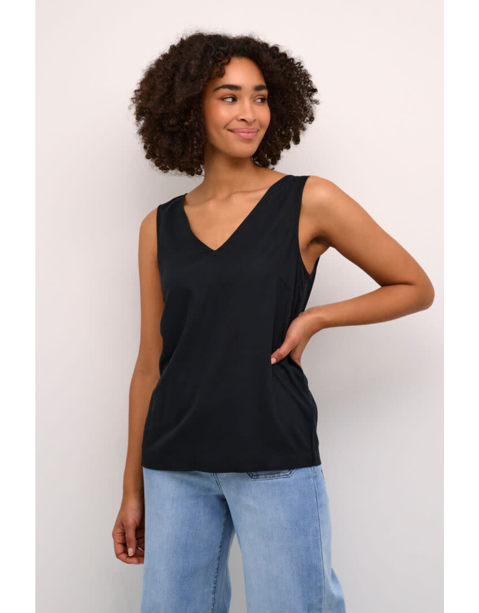 Kaffe Kaffe - Milia Top (Black Deep)