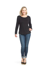Papillon Papillon - Bamboo Stretch Long Sleeve top (Black)