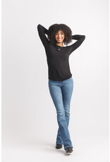 Papillon Papillon - Bamboo Stretch Long Sleeve top (Black)