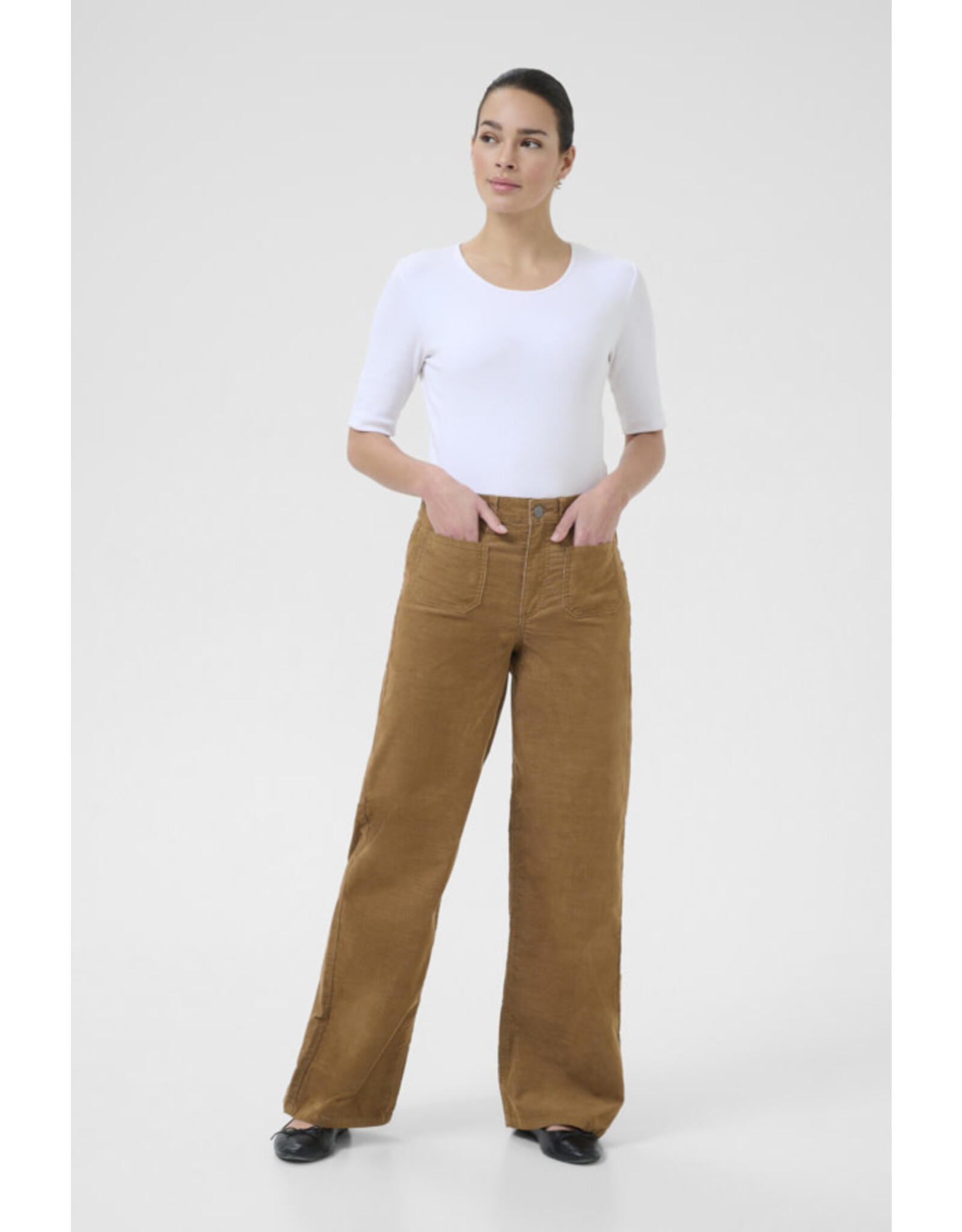 Kaffe Kaffe - Molly Corduroy Pants (Toasted Coconut)